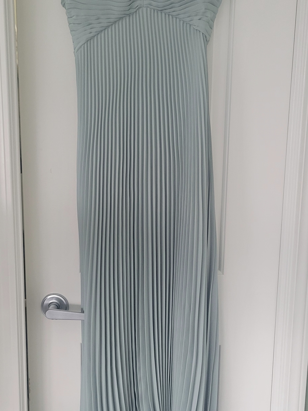 Aritzia Pleated Maxi Dress in Sage